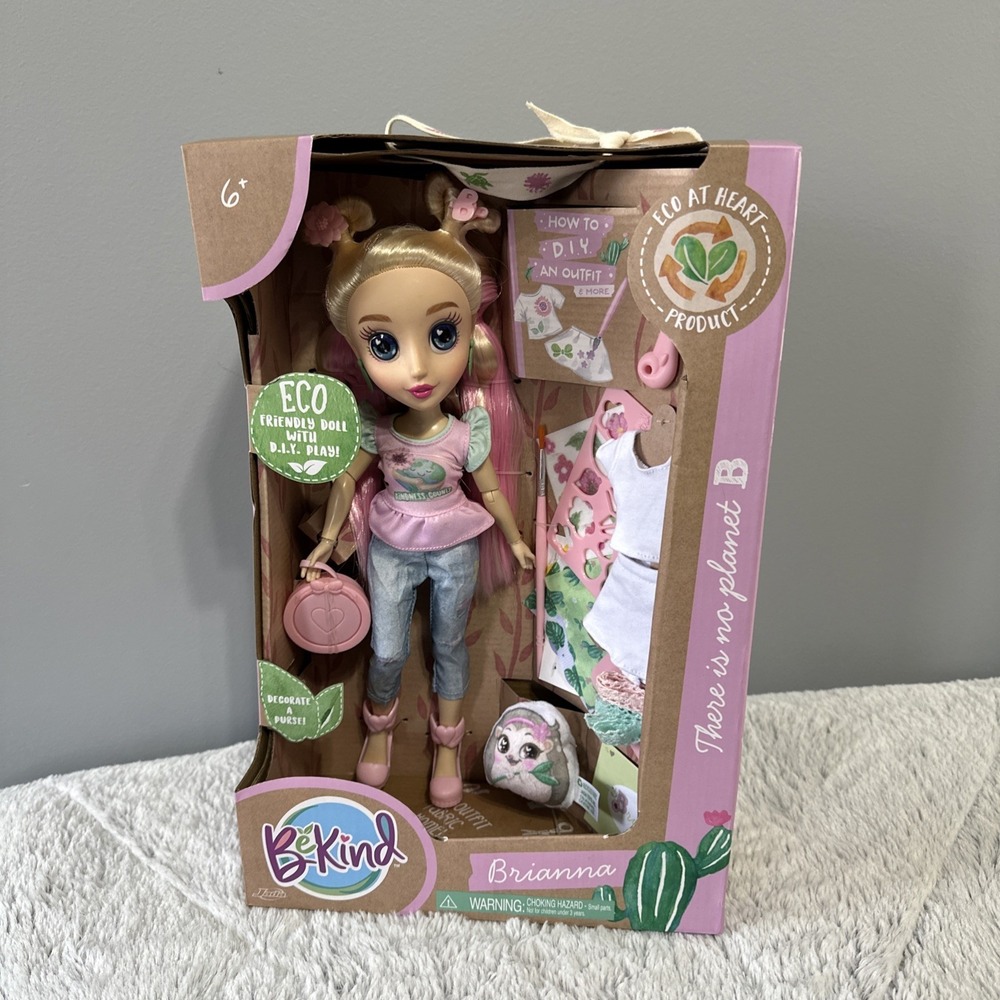 Jada Toys B-Kind Brianna Doll with Outfit & Purse - ECO Friendly Doll w/DIY Play